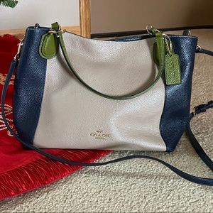 Coach color block handbag